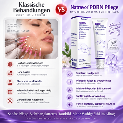 Natravor®🎗️ PDRN Multi-Peptid Straffende Körpercreme ｜ Anti-Aging Pflege, Feuchtigkeit, Straffung & Lifting für ein glatteres, ebenmäßigeres Hautbild｜